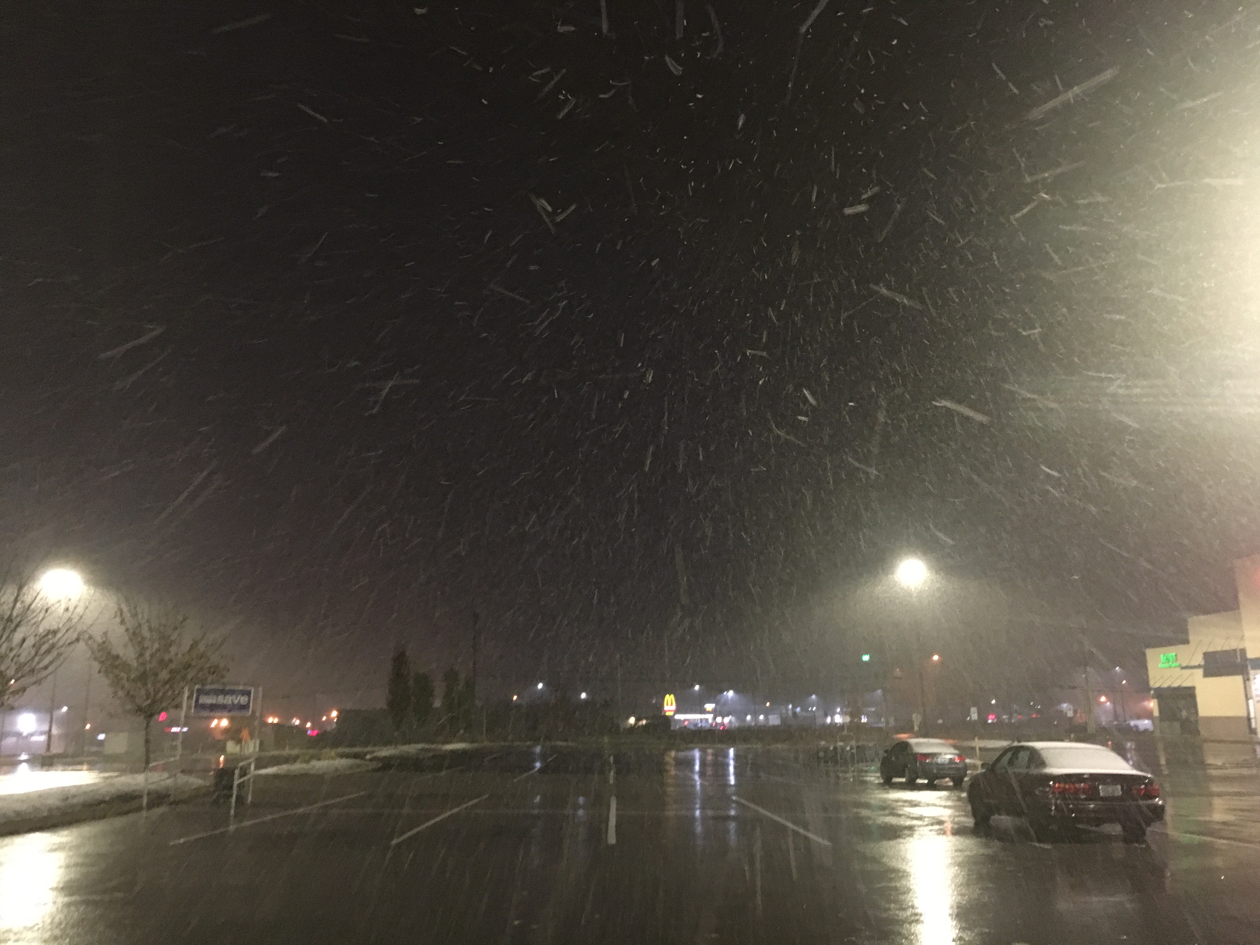 First snow in the Kroger parking lot