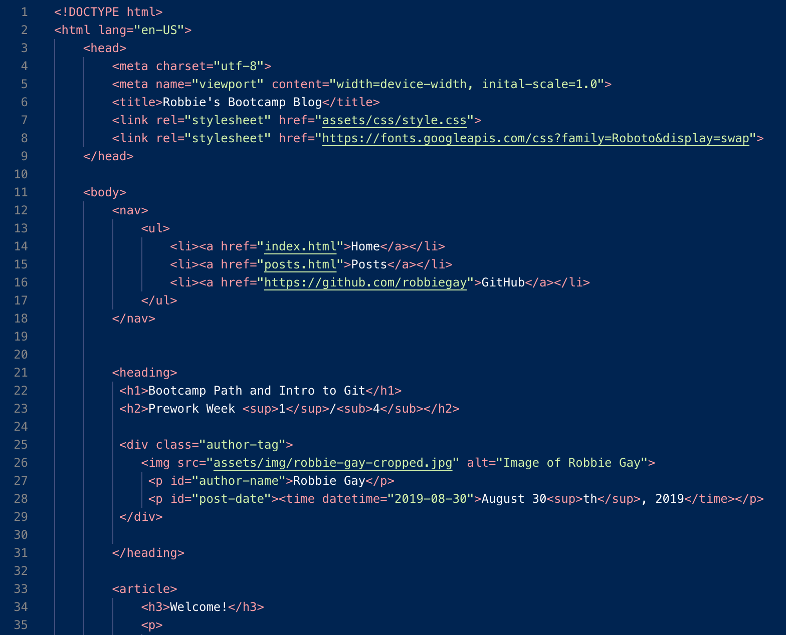 HTML looks like code. It's actually a markup language